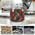 thumbnail image 6 of Yayeee Ashtray with Lid for Cigarette Smokeless Stainless Steel Home Ash Holder, Dark Tartan Pattern, 6 of 7