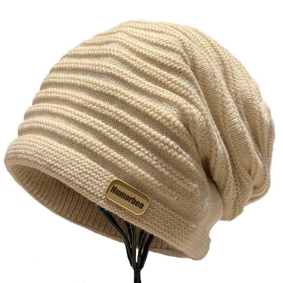 Humorbee Toques,  Winter Beanie for Men Women, Fleece Lined Beanie Soft Warm Knit Hat Ski Stocking Cuffed Cap