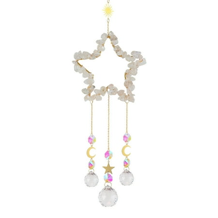 

CHOMOEN Healing Crystals Outdoor Garden Decor Wind Chime Wall Hanger Hanging Pendant