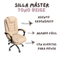 thumbnail image 2 of Silla de Oficina Master Ergonómica Giratoria Ajustable Acolchada Beige, 2 of 5