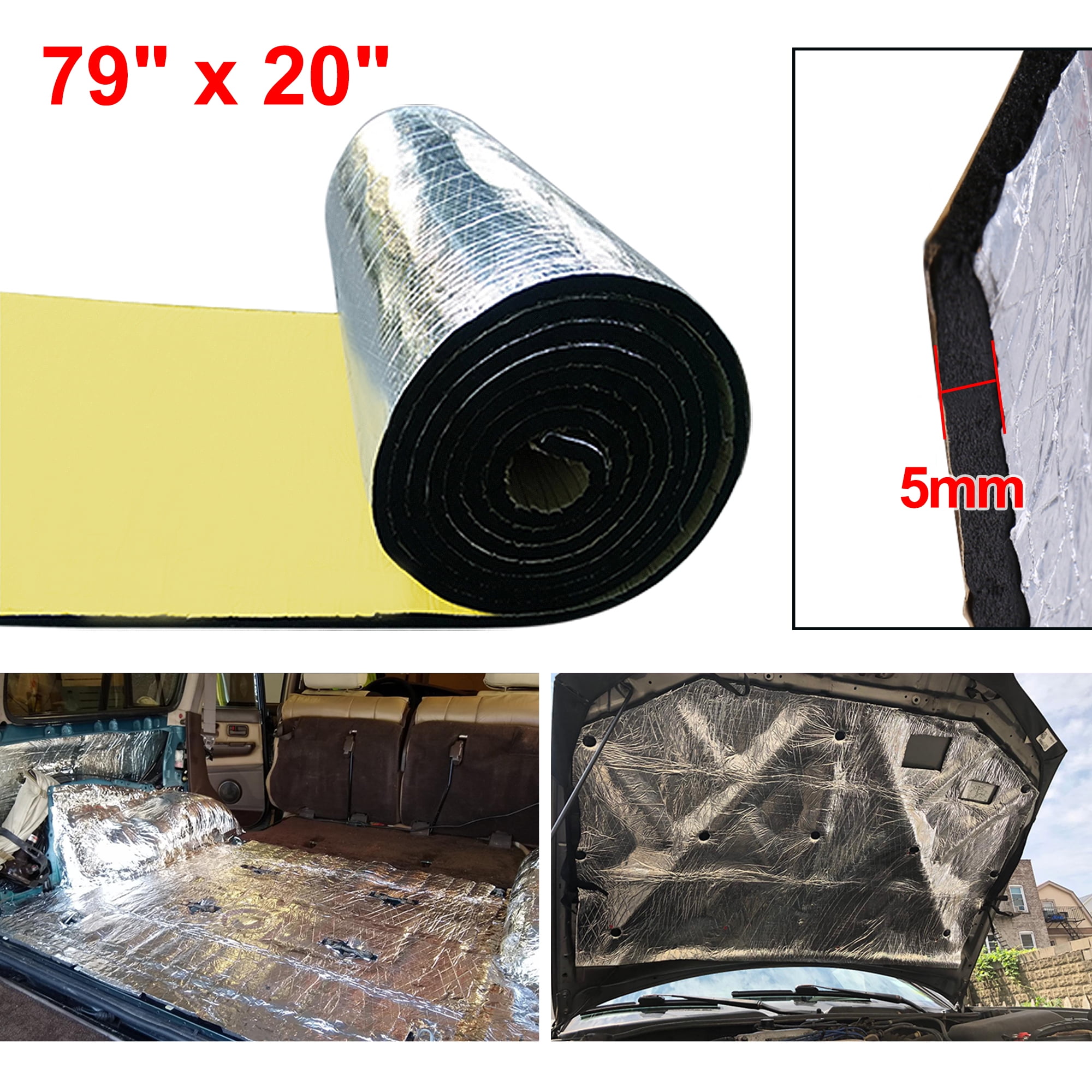 5mm Aluminum Foil Car Heat Sound Deadener Insulation Mat 5mm Aluminum Foil Car Heat Sound Deadener Insulation Mat
