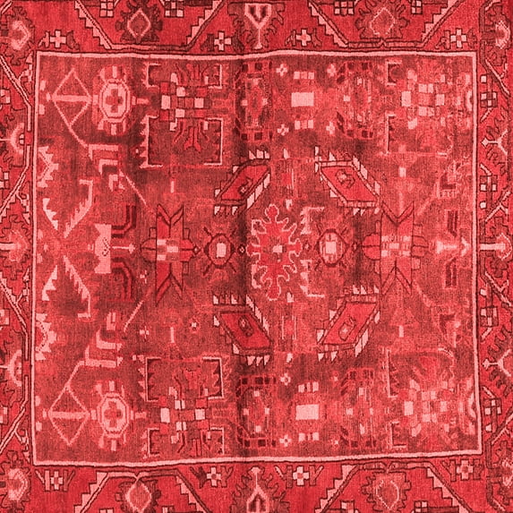 Ahgly Company Indoor Square Persian Red Traditional Area Rugs, 5' Square