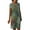 Green Womens Summer Dress, variant on USSUMA Boho Dress for Women, Women's Line Cotton Knee Length Dress Short Sleeve V Neck Floral Print Shift Dresses Casual Loose T Shirt Tunic Summer Dress