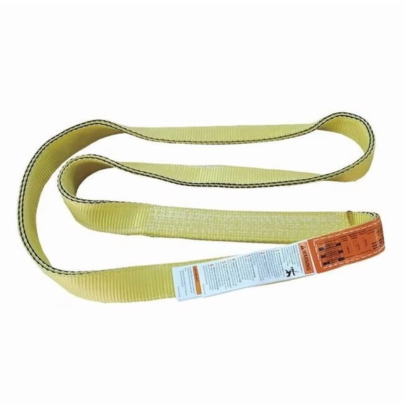 Dayton Web Sling, Type 5, 4 ft L, 2 in W, Nylon, Yellow 55ET32