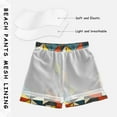 thumbnail image 3 of FORMRS Boys Swim Trunks Quick Dry Mesh Liner Boardshorts Sizes XS-XL, Red Geometric, 3 of 7