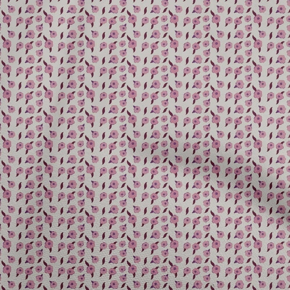 oneOone Cotton Flex Dusty Pink Fabric Asian Floral Dress Material Fabric Print Fabric By The Yard 40 Inch Wide