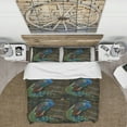 thumbnail image 3 of Designart 'Tails of Peacocks and Birds Cage' Farmhouse Duvet Cover Set, 3 of 4