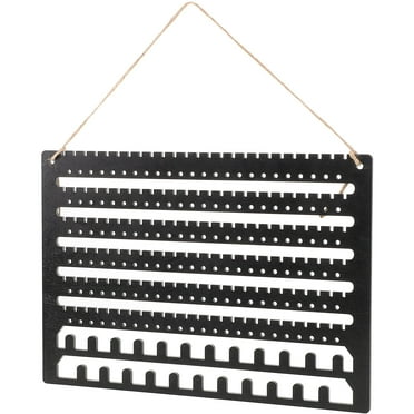 Wall Mounted Wooden Jewelry Organizer Hanging Earring Holder Necklace Bracelet Display Rack Earring Storage for Studs Dangles Home Decor