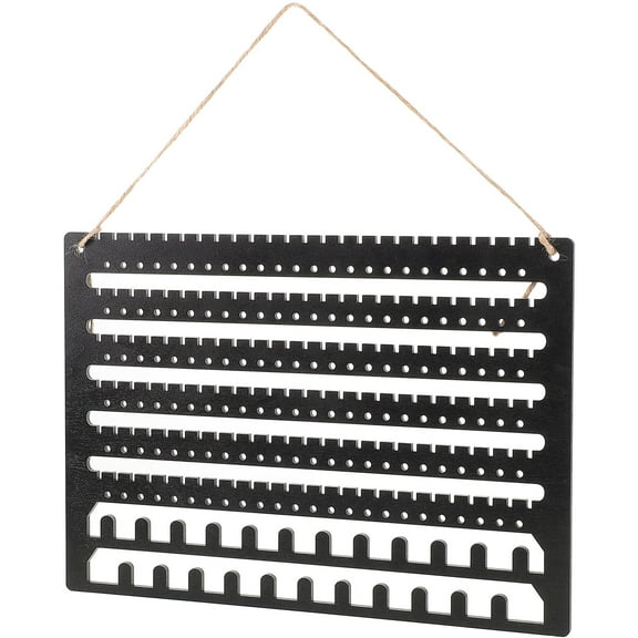 Wall Mounted Wooden Jewelry Organizer Hanging Earring Holder Necklace Bracelet Display Rack Earring Storage for Studs Dangles Home Decor