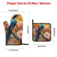 thumbnail image 2 of Salouo Bluebird Blossom Elegance for Oven Mitts and Potholders BBQ Gloves-Oven Mitts and Pot Holders Non-Slip Cooking Gloves for Cooking Baking Grilling (4-Piece Set), 2 of 6