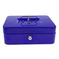 thumbnail image 2 of Caja de Almacenamiento de Dinero en Efectivo Perfecl Fuerte de Acero Estuche con Manija Azul, 2 of 8