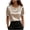 Khaki, variant on Summer Tops for Women Casual Round Neck Short Sleeve Pearl Embellished Loose Blouse Shirt, Navy XL
