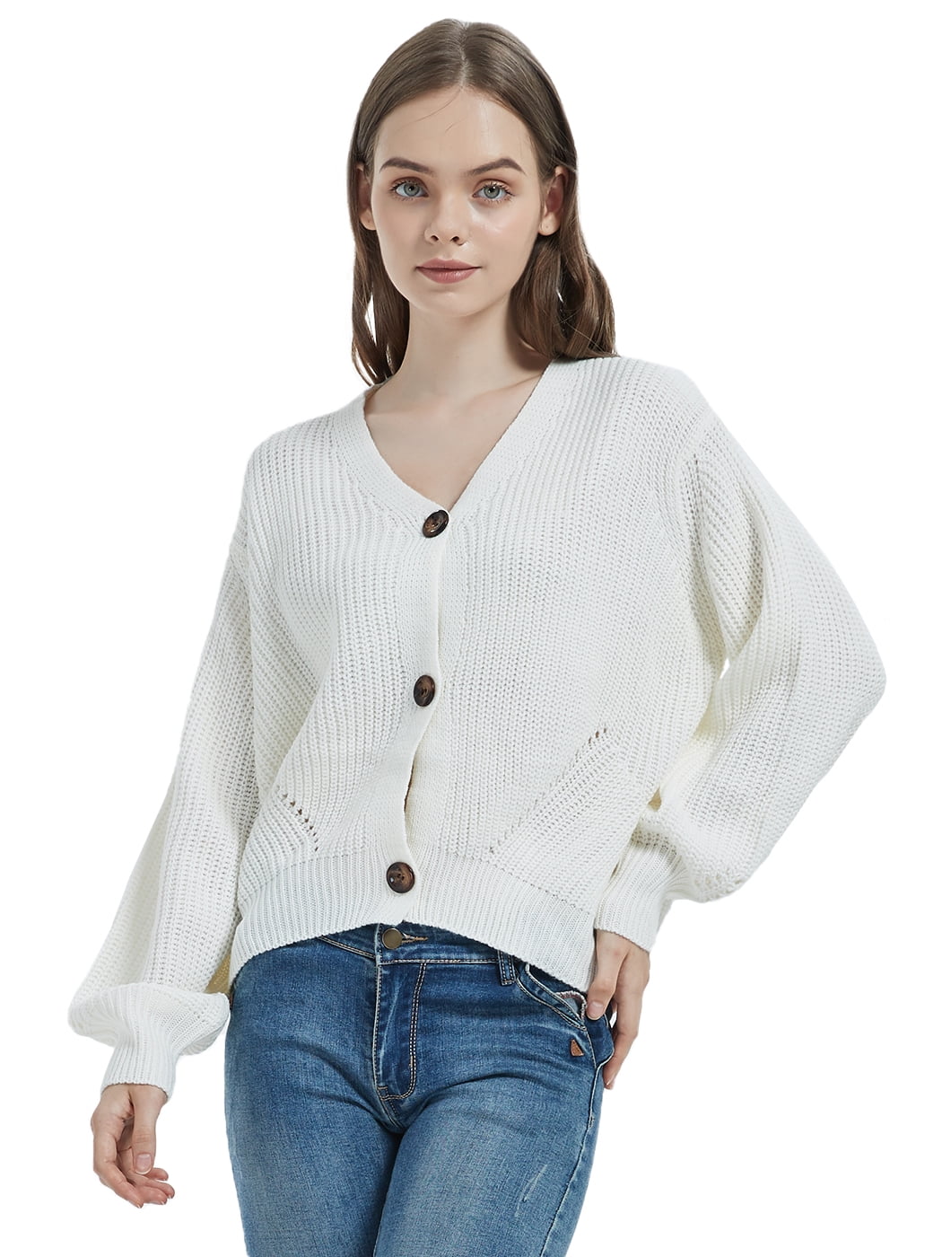 lantern sleeve cardigan