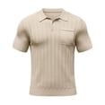 thumbnail image 4 of VgaVtl Big and Tall Mens Polo Shirts Summer Short Sleeve Button Plain Casual Collared Knit Mens Shirts, 4 of 5