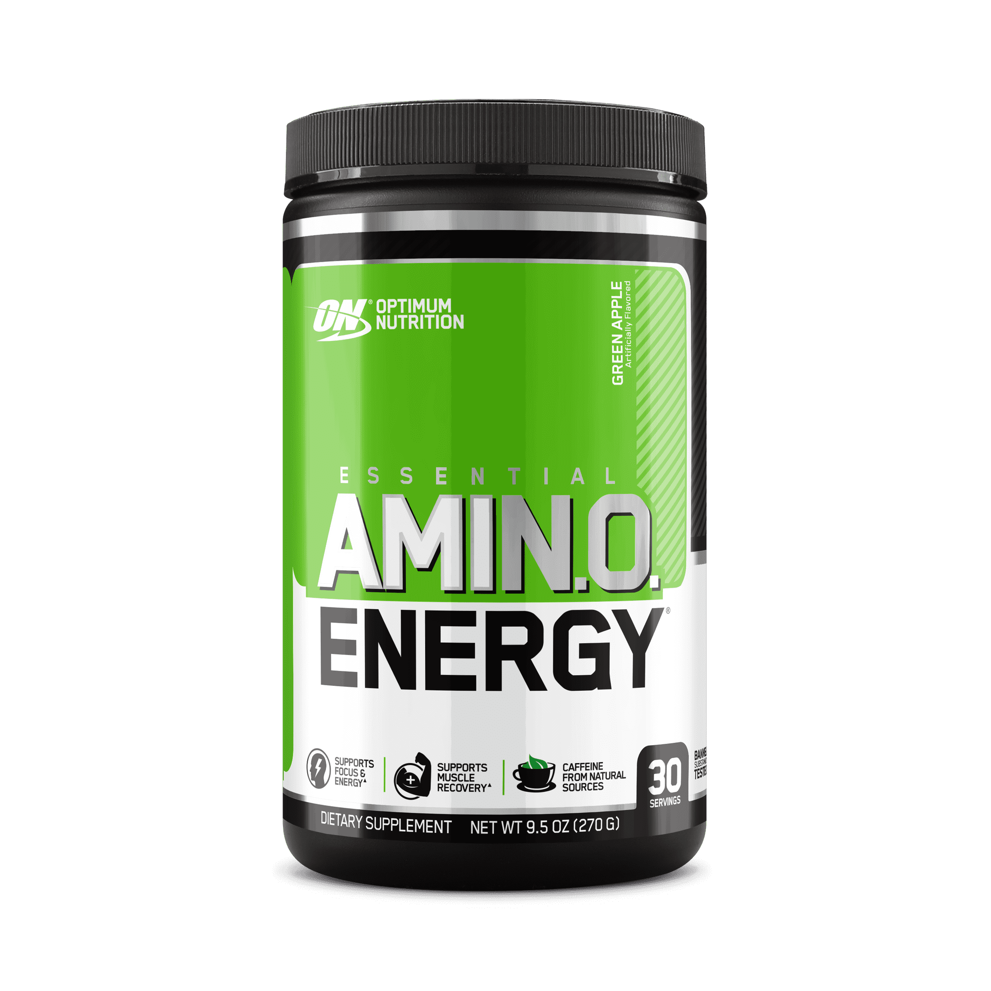 Optimum Nutrition Amino Energy Pre Workout Powder, Green Apple, 30 Servings