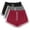 Wine, variant on Lenpel Women's Booty Running Shorts 3 Pc Soft Comfy Elastic Waist Drawstring Yoga Lounge Shorts Athletic Workout Shorts