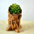 thumbnail image 4 of Coofit Plant Pot Creative Tree Stump Design Succulent Vase Flower Pot for Home Garden, 4 of 7