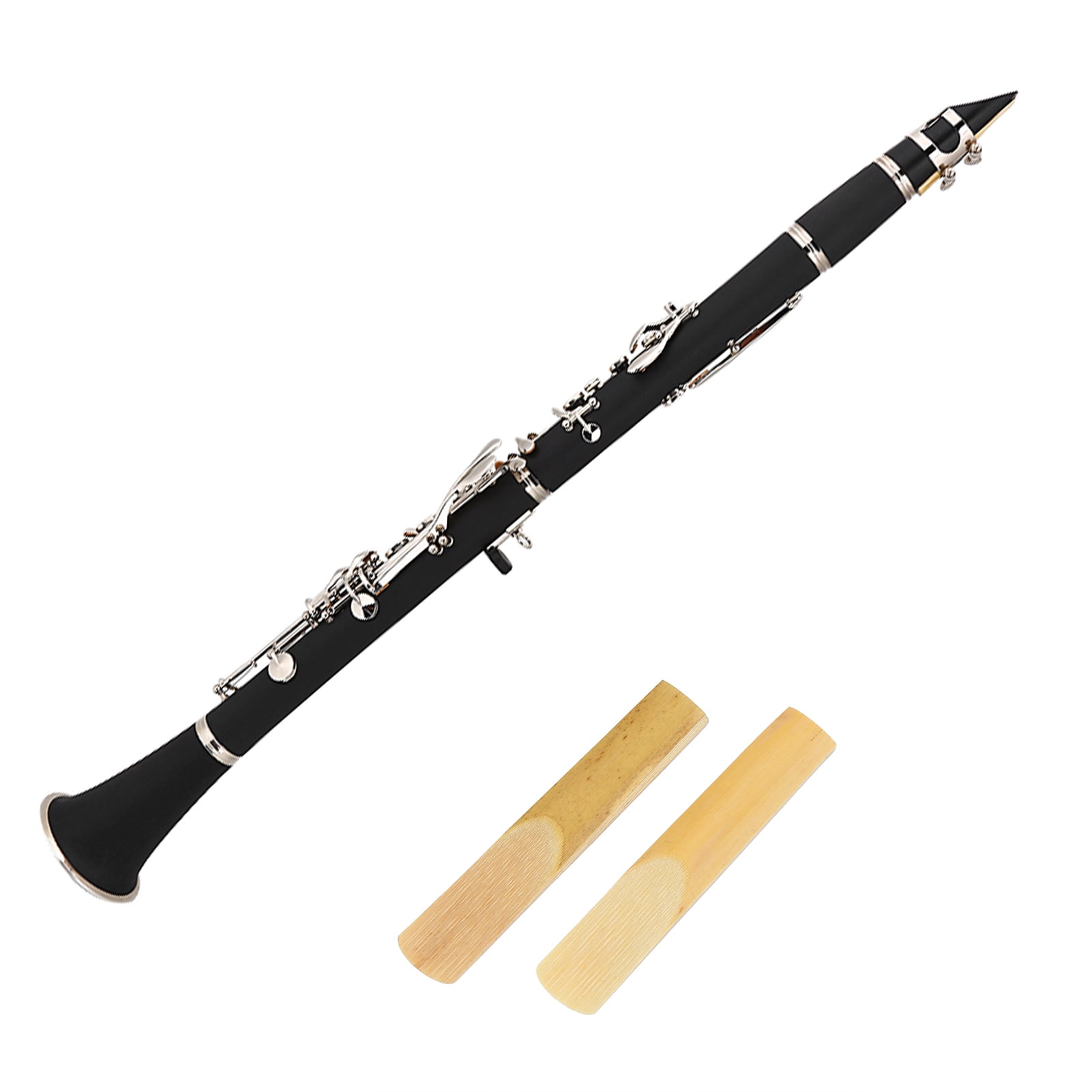 Clarinet 17 Key Descending B Tone Bakelite Clarinet With Reeds Cleaning Cloth Woodwind Instruments