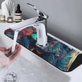 thumbnail image 7 of Sikiie Colorful Floral Patterned Horse Splash Guard for Sink Faucet-1 PC Super Absorbent Fast Drying Mat Sink Gadgets-Splash Guard for Kitchen, Sink Mat, 7 of 7