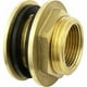 thumbnail image 1 of Pasamuros de latón de acero inoxidable de alta calidad de 3/4 pulgadas (20/27) + 2 juntas de goma gratis, pasamuros para grifos de agua, barril de lluvia, contenedor, tanque IBC, 1 of 5