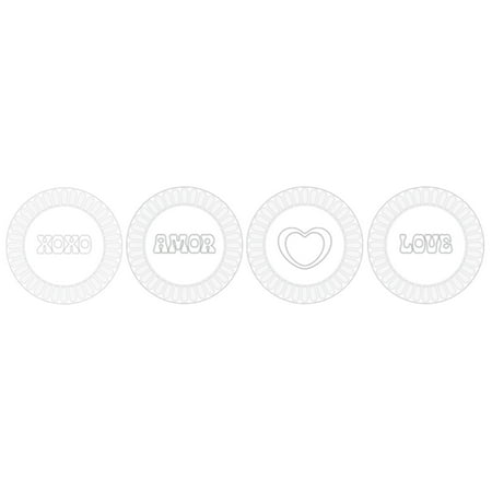 Way to Celebrate 4pk White Ceramic Appetizer Plates