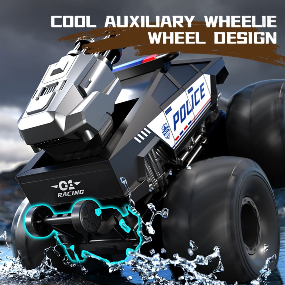 1:16 RC Waterproof Monster Truck, Amphibious RC Cars 4WD Remote Control Car Trucks, All Terrain Off-Road Pickup Cybertruck Toy for 6-15 Year Old Boys Girls Kids Gifts