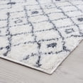 thumbnail image 5 of Shag 5x8 Area Rug Thick (5'3'' x 7'3'') Geometric Cream, Dark Gray Living Room Easy to Clean, 5 of 9