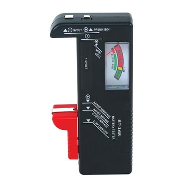 MaximalPower Universal Battery Tester for AA AAA C D 9V Button Cell Batteries Charge Status Checker