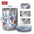 thumbnail image 3 of 12oz Tumblers Pioneer Flower Vacuum Insulated Stainless Steel Travel Tumbler Cups Mug with Lid and Straw for Beer,Coffee,Beverages with Cleaning Brush for Cold & Hot Drinks, 3 of 5