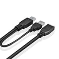 thumbnail image 3 of A Male to Micro B USB 3.0 Y Cable 2 FT Dual Power Superspeed External Hard Drive PC Laptop Cord Wire For Seagate Toshiba WD Hitachi Samsung, 3 of 4