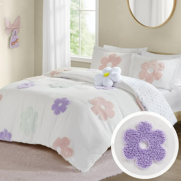 Set de edredón Urban Habitat Kids Gracie Twin blanco/morado