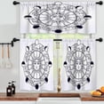 thumbnail image 3 of LALILO Kitchen Curtains and Valances Set of 3 36" Vintage Window Treatment Tiers for Window Decor, 3 of 5