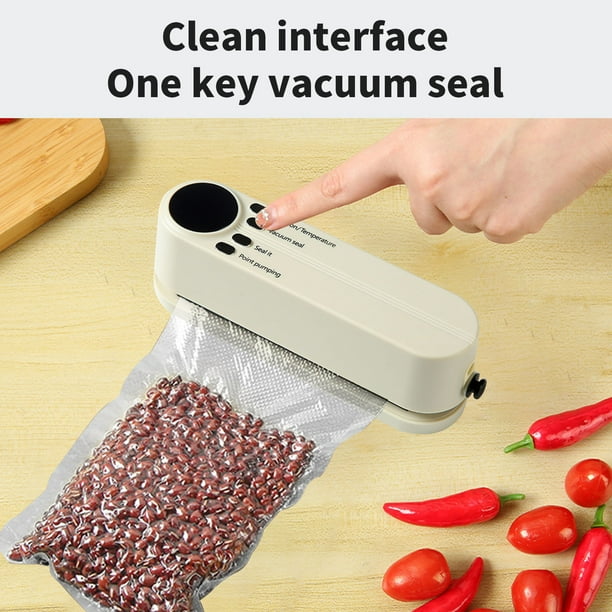 pstuiky Mini máquina de sellado al vacío portátil inalámbrica para cocina hogar sellador de plástico conservación de alimentos