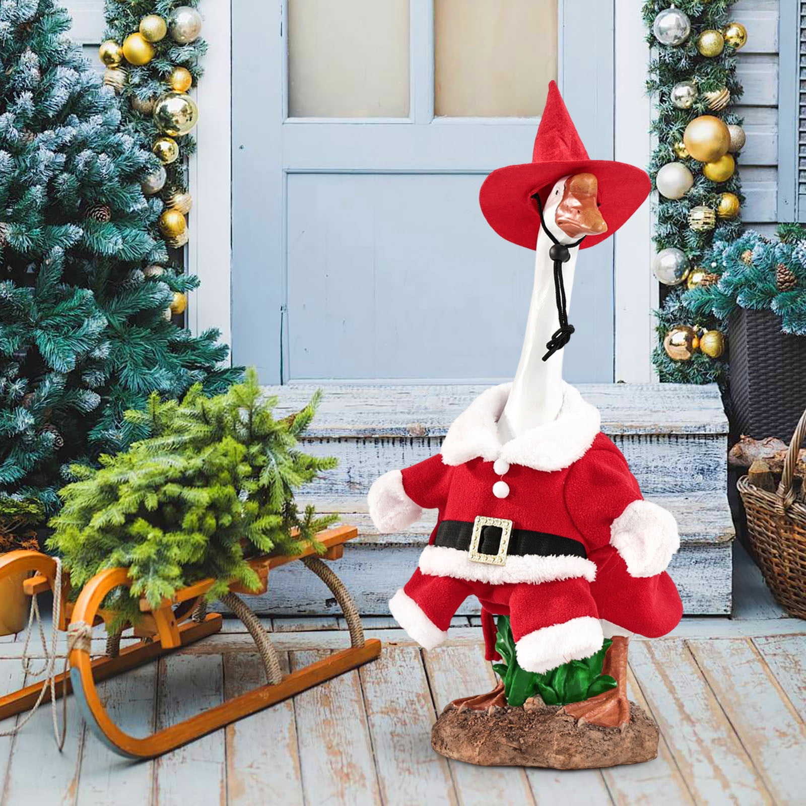 Boovnll Porch Goose Outfits, All Seasons Holiday Halloween, Thanksgiving, Christmas, St. Patrick's Day, Easter, 4th of July Goose Outfits for Patio Yard Garden Decor, Porch Goose Decorations
