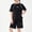 Black, variant on ITSAME Girls Athletic Outfit Sets, Crewneck Tops and Shorts 2-Piece Quick-Dry Loose Outdoor Sport Sets Light Blue Size 5-6