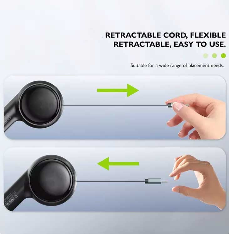 30W Car Charger Compatible With Samsung Galaxy A14 5G/A24/A34 5G/A54 5G - Retractable 3 Amp Type-C 2-Port USB Fast Charge
