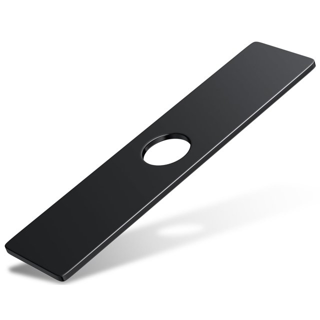 Placa cubreagujeros para grifo de fregadero MAYYAYA de 25 cm, negro acero