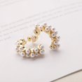 thumbnail image 1 of 2022 coreano nuevo temperamento Simple círculo pendientes de perlas de moda pequeños pendientes versátiles joyería de las mujeres, 1 of 4