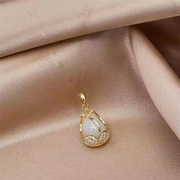 Collar de moda ligero de lujo con diseño de nicho, colgante de tulipán, collar de clavícula, joyería de temperamento para mujer