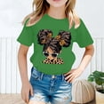thumbnail image 2 of Ensemble Pyjama 3 T Vêtements Filles Shorts Enfant Filles Mignon Mode Imprimé Col Rond Ample Manches Courtes Tee Été Décontracté T-Shirt Hauts, 2 of 5