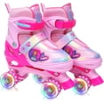 thumbnail image 1 of Patines en Línea HAPHOM Ajustables para Niñas, Rosas con Ruedas Luminosas, 1 of 8