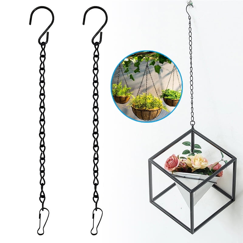 Black Flower Pot Chain 2Pcs [Default] Black Hanging Chains Flower Pot