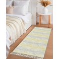 thumbnail image 3 of Yellow Gray Entryway Runner Rug 2x4ft,Pastoral Botanical Branch Aesthetics Washable Woven Living Room Hallway Bedroom Kitchen Carpet with Tassels,Indoor Outdoor Throw Door Mat for Entryway, 3 of 5