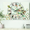 thumbnail image 2 of Designart 'Rainbow Coloured Vines And Flowers' Farmhouse Wall Clock, 2 of 3