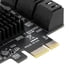 thumbnail image 5 of Ccdes Adaptador PCI-E a SATA, PCIE a 6 Puertos SATA3.0 Disco Duro Tarjeta de expansión 6G ASM1166 Master PCI-E3.0 GEN3 Tarjeta de Interfaz 1X, 5 of 8