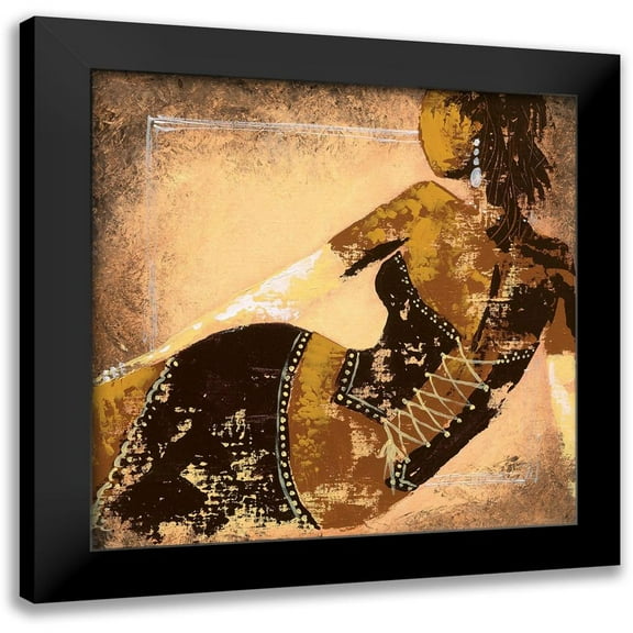 Johanna 12x12 Black Modern Framed Museum Art Print Titled - Sexy II