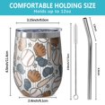 thumbnail image 5 of 12oz Stemless Wine Tumblers Striped Baseball Items Pattern Vacuum Insulated Stainless Steel Travel Tumbler Cups Mug with Lid and Straw for Champaign,Cocktail,Beer with Cleaning Brush, 5 of 5