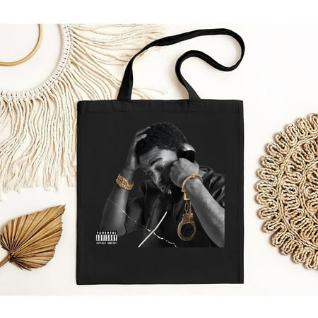 vintage TBag perfect for everyday wear  sports  and more  Kodak Black Tribute Graphic Tote Bag Urban Music Icon with Bold & Comfortable Cotton Blend-TH12870