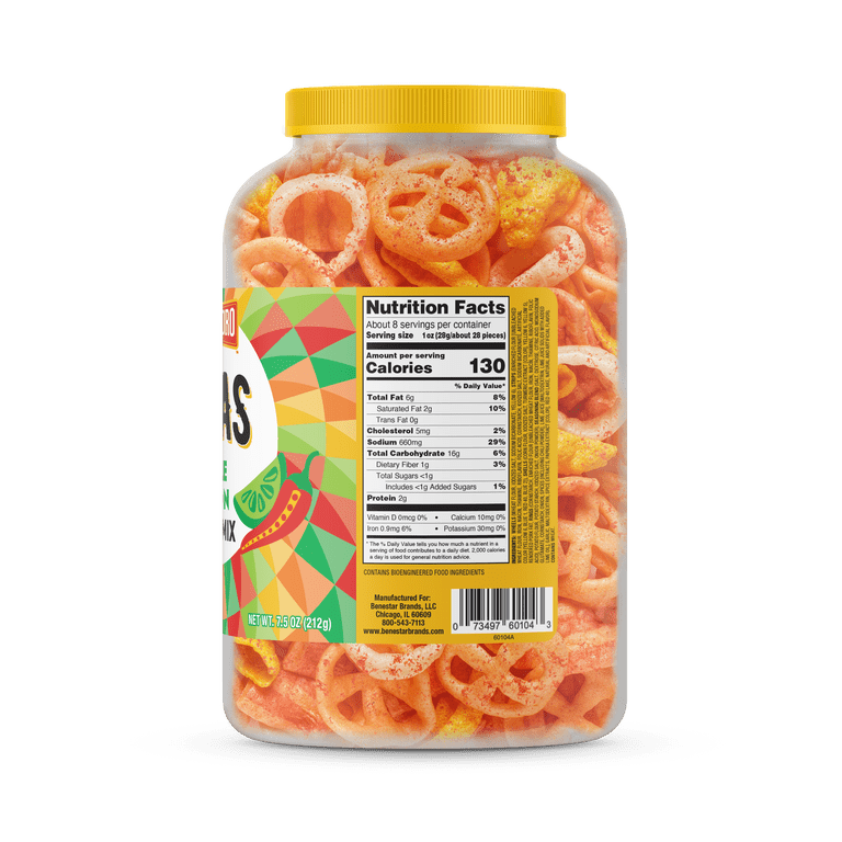 3 pack) Cazo de Oro Las Ricas 7.5oz Chile Limon Party Mix Canister