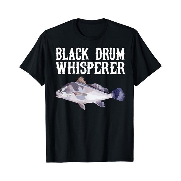 Black Drum Whisperer Fish Lover T-Shirt, Unisex T-Shirt
